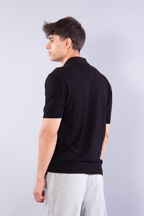 10046 Polo Yaka Düğmeli Kısa Kol T-shirt