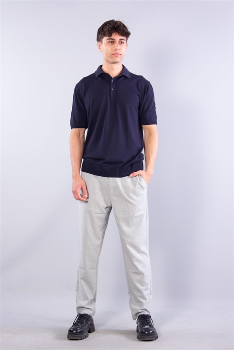10046 Polo Yaka Düğmeli Kısa Kol T-shirt