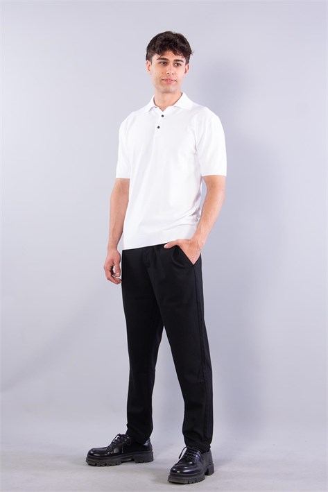 10046 Polo Yaka Düğmeli Kısa Kol T-shirt
