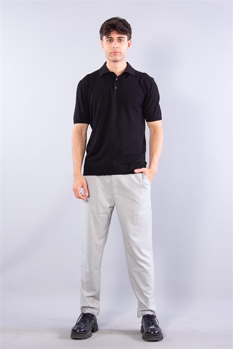 10046 Polo Yaka Düğmeli Kısa Kol T-shirt