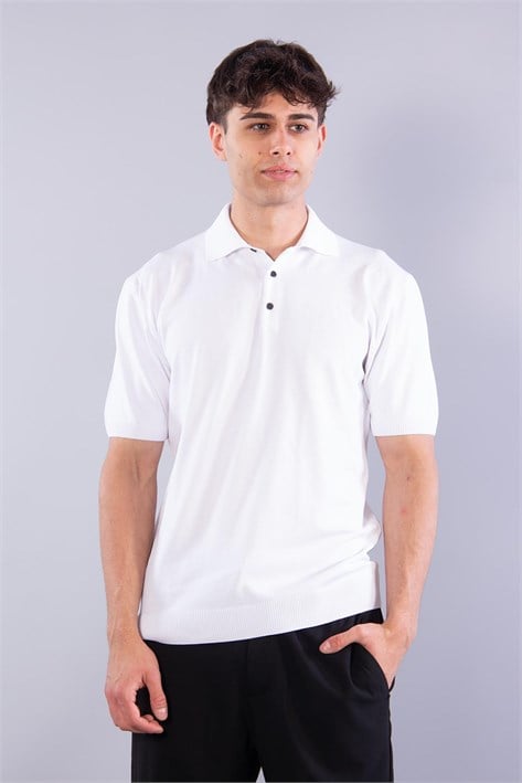 10046 Polo Yaka Düğmeli Kısa Kol T-shirt