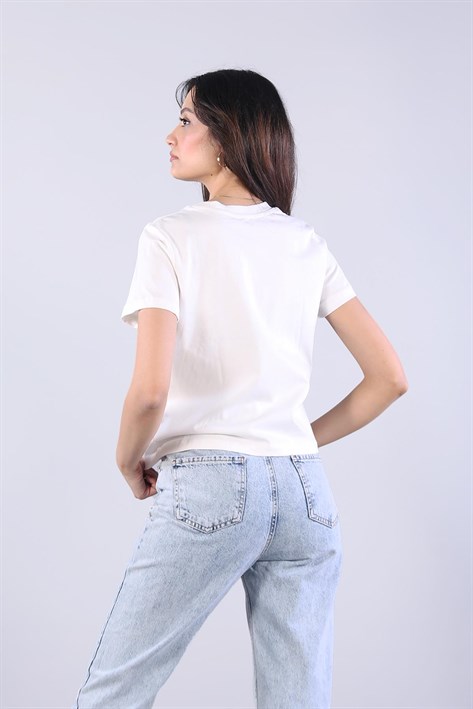 10620 The Vacation Club Limon Baskılı O Yaka T-shirt