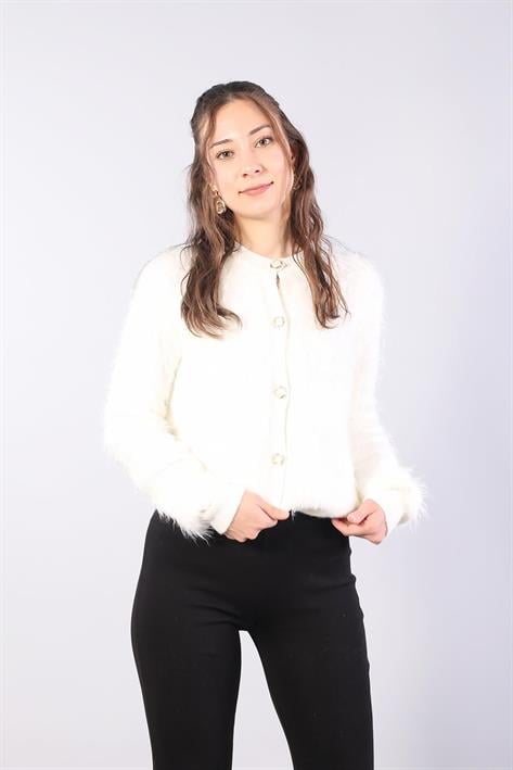 1614 Bisiklet Yaka Düğmeli Sakal Hırka