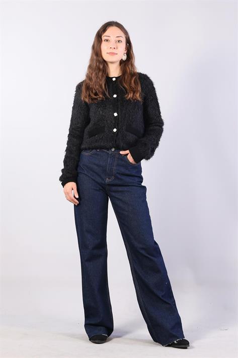 1614 Bisiklet Yaka Düğmeli Sakal Hırka