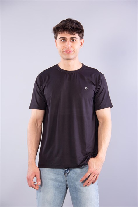 17 Sıfır Yaka Meç Baskı T-shirt