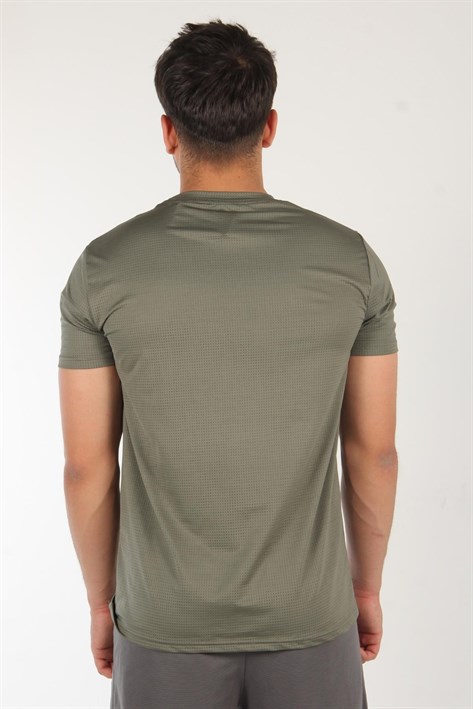 17 Sıfır Yaka Meç Baskı T-shirt