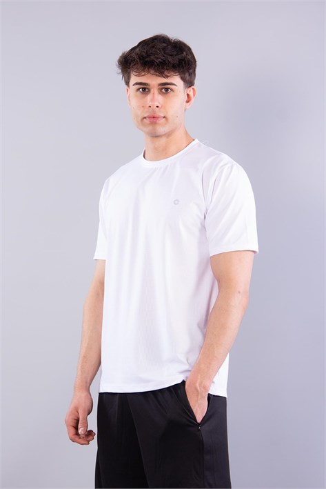 17 Sıfır Yaka Meç Baskı T-shirt