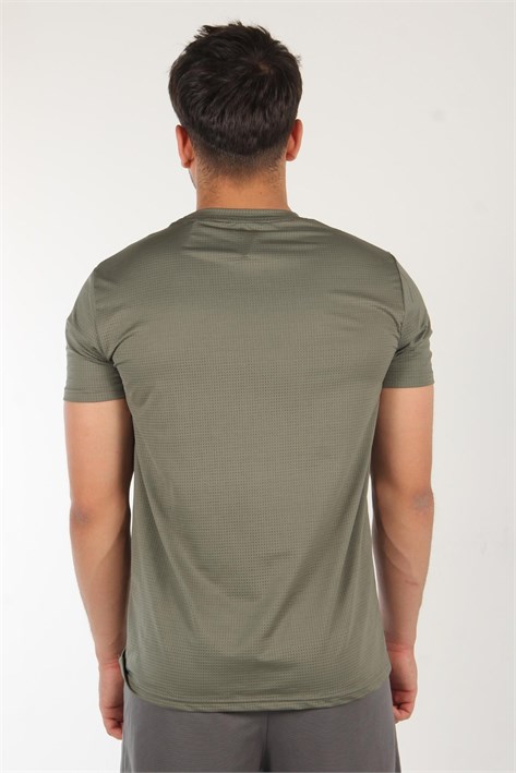 17 Sıfır Yaka Meç Baskı T-shirt