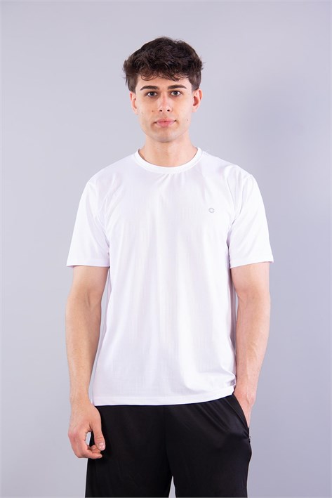 17 Sıfır Yaka Meç Baskı T-shirt