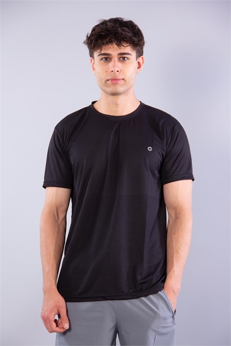 18 Kareli Baskılı Sıfır Yaka T-shirt