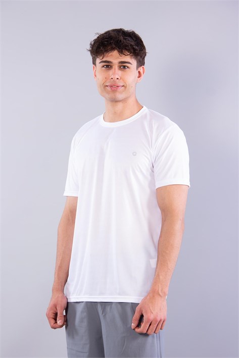 18 Kareli Baskılı Sıfır Yaka T-shirt