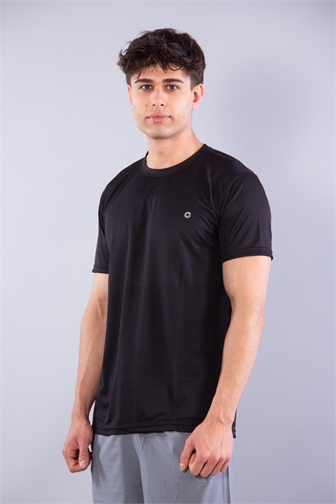 18 Kareli Baskılı Sıfır Yaka T-shirt