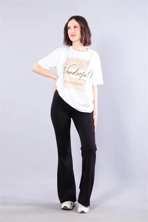 2004 Wonderful Yaldızlı T-shirt