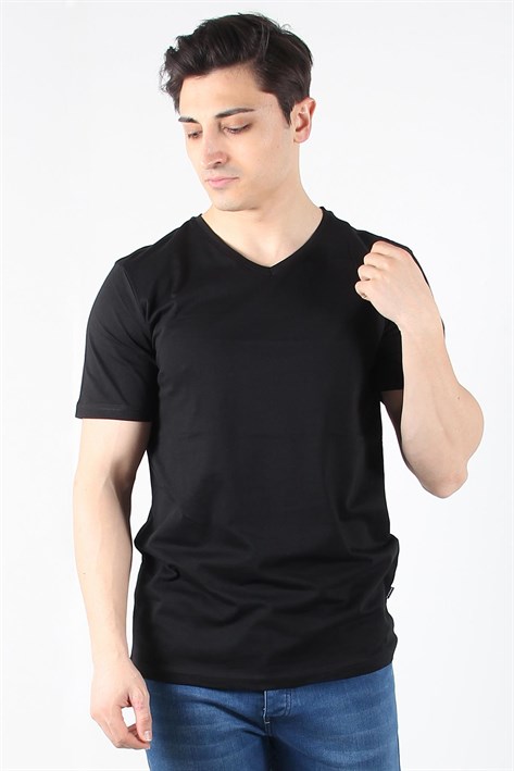 2021 V Yaka Basic Süprem Regular Fit T-shirt