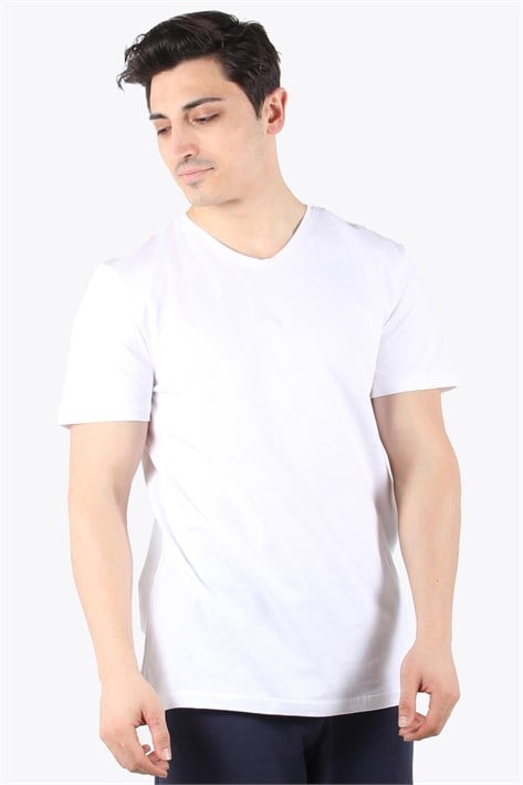 2021 V Yaka Basic Süprem Regular Fit T-shirt