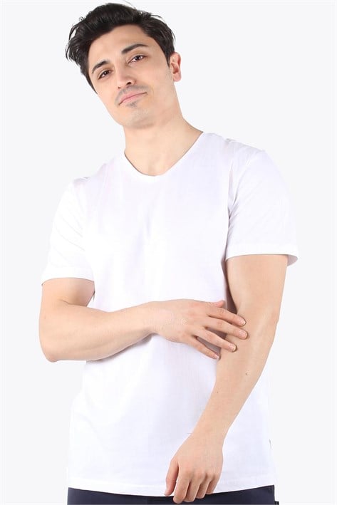 2021 V Yaka Basic Süprem Regular Fit T-shirt