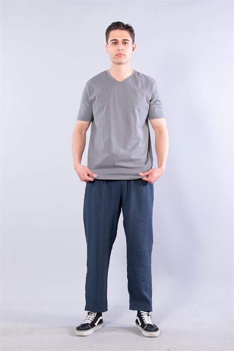 2021 V Yaka Basic Süprem Regular Fit T-shirt