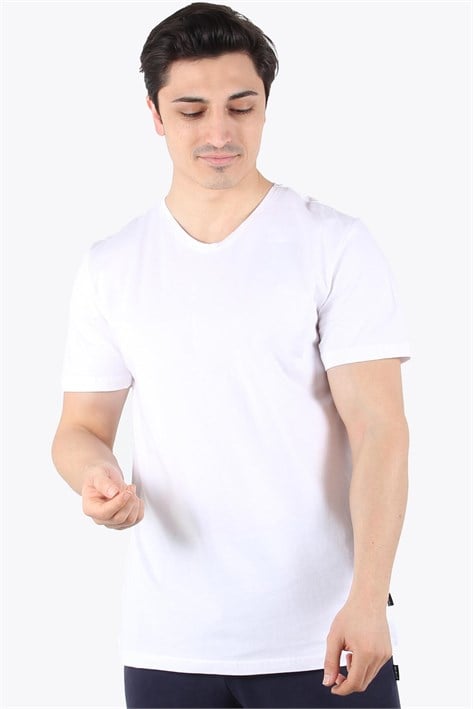 2021 V Yaka Basic Süprem Regular Fit T-shirt
