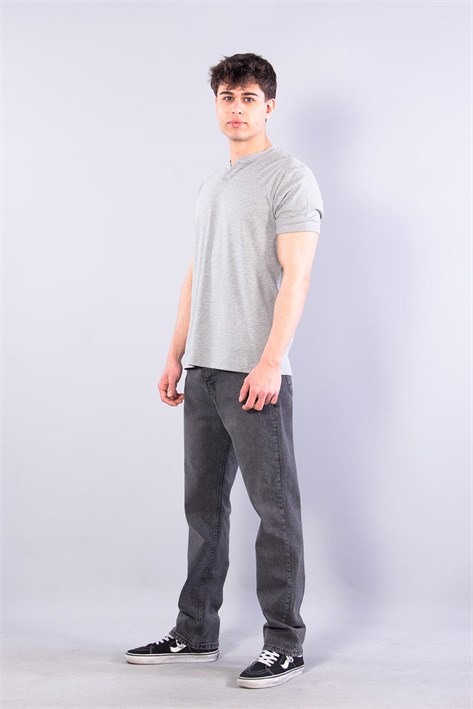 2122 Hakim Yaka  Modern Fit %100 Pamuk Basic T-shirt
