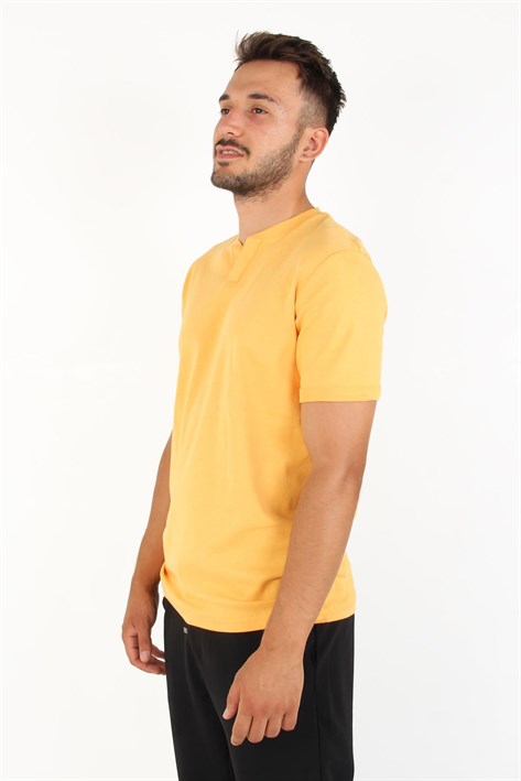 2122 Hakim Yaka  Modern Fit %100 Pamuk Basic T-shirt