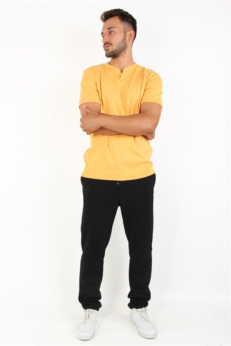 2122 Hakim Yaka  Modern Fit %100 Pamuk Basic T-shirt