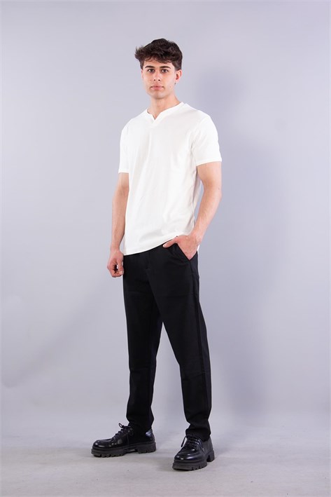 2122 Hakim Yaka  Modern Fit %100 Pamuk Basic T-shirt