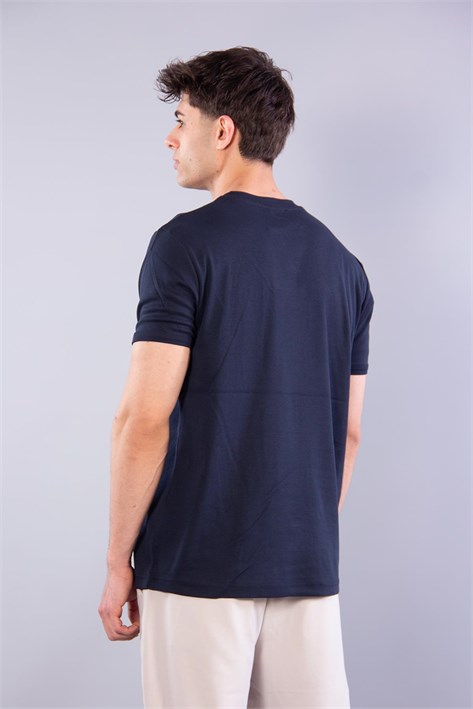 2122 Hakim Yaka  Modern Fit %100 Pamuk Basic T-shirt
