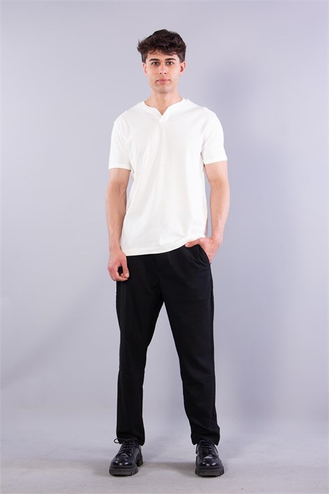 2122 Hakim Yaka  Modern Fit %100 Pamuk Basic T-shirt