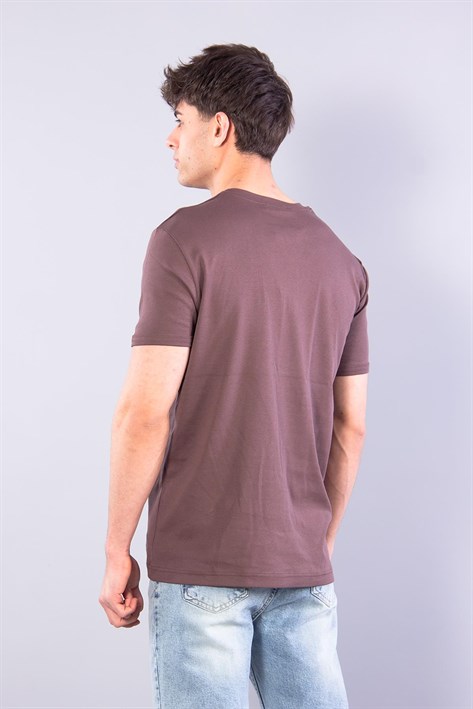 2122  Hakim Yaka  Modern Fit %100 Pamuk Basic T-shirt