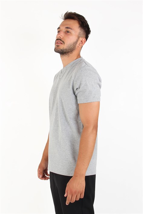2122 Hakim Yaka  Modern Fit %100 Pamuk Basic T-shirt