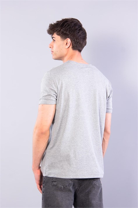 2122 Hakim Yaka  Modern Fit %100 Pamuk Basic T-shirt