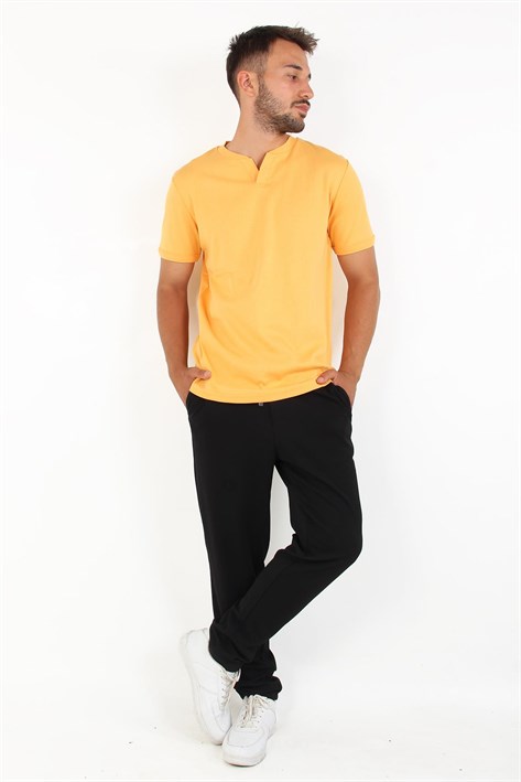 2122 Hakim Yaka  Modern Fit %100 Pamuk Basic T-shirt