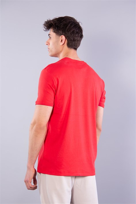 2122 Hakim Yaka  Modern Fit %100 Pamuk Basic T-shirt