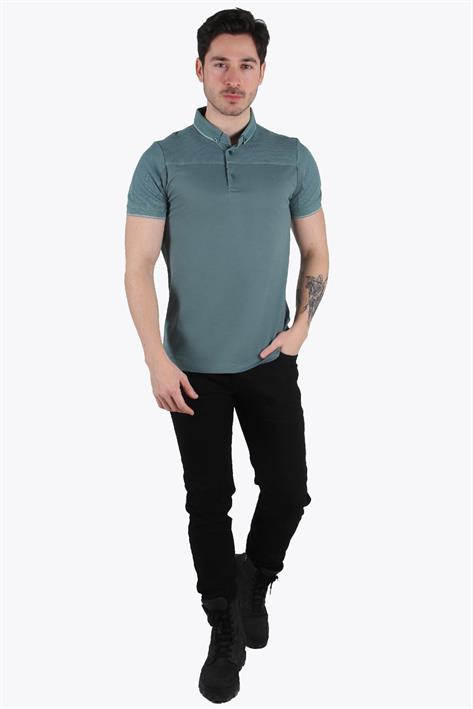 2122 Hakim Yaka  Modern Fit %100 Pamuk Basic T-shirt