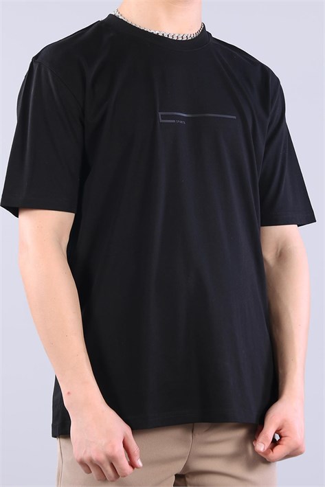 2271 Baskı 1 O yaka 24*1 Süprem Oversize T-shirt
