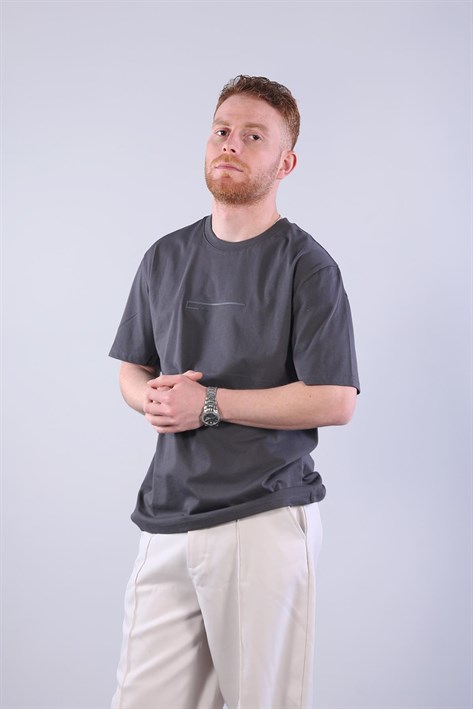 2271 Baskı 1 O yaka 24*1 Süprem Oversize T-shirt