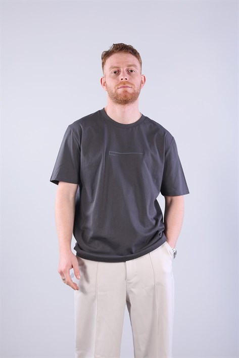 2271 Baskı 1 O yaka 24*1 Süprem Oversize T-shirt