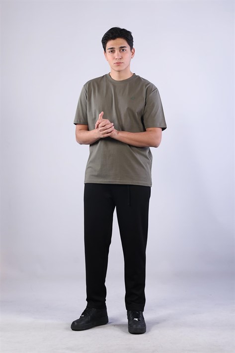 2271 Baskı 2 O yaka 24*1 Süprem Oversize T-shirt
