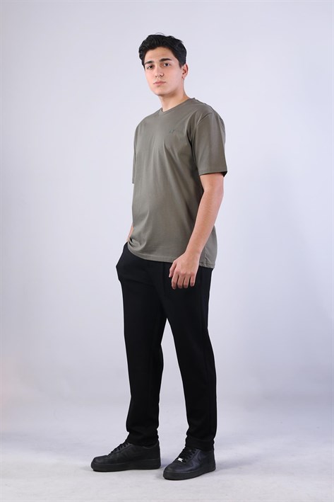 2271 Baskı 2 O yaka 24*1 Süprem Oversize T-shirt
