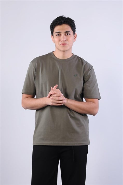 2271 Baskı 2 O yaka 24*1 Süprem Oversize T-shirt
