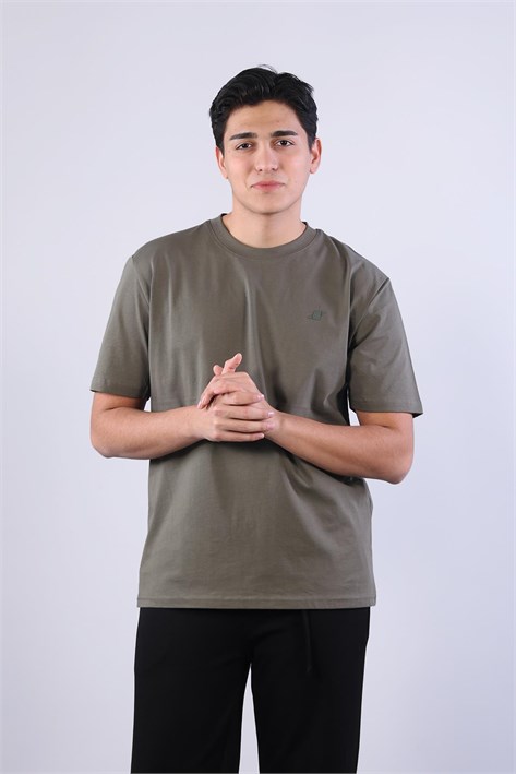 2271 Baskı 2 O yaka 24*1 Süprem Oversize T-shirt
