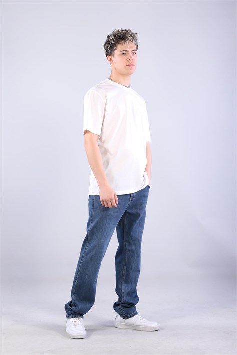 2271 Baskı 3 O yaka 24*1 Süprem Oversize T-shirt