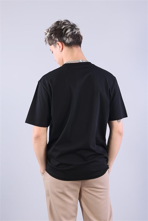 2271 Baskı 3 O yaka 24*1 Süprem Oversize T-shirt