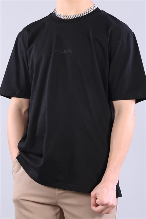 2271 Baskı 4 O yaka 24*1 Süprem Oversize T-shirt