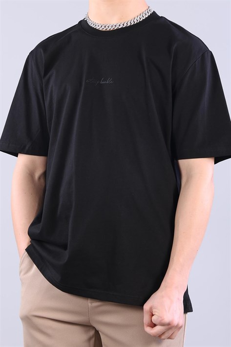 2271 Baskı 4 O yaka 24*1 Süprem Oversize T-shirt