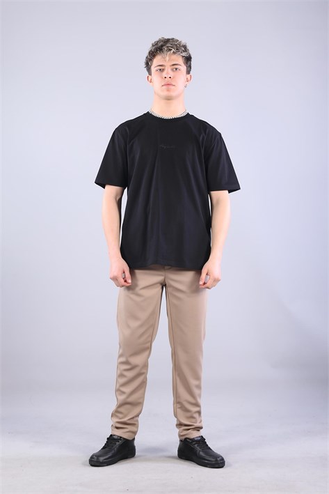 2271 Baskı 4 O yaka 24*1 Süprem Oversize T-shirt