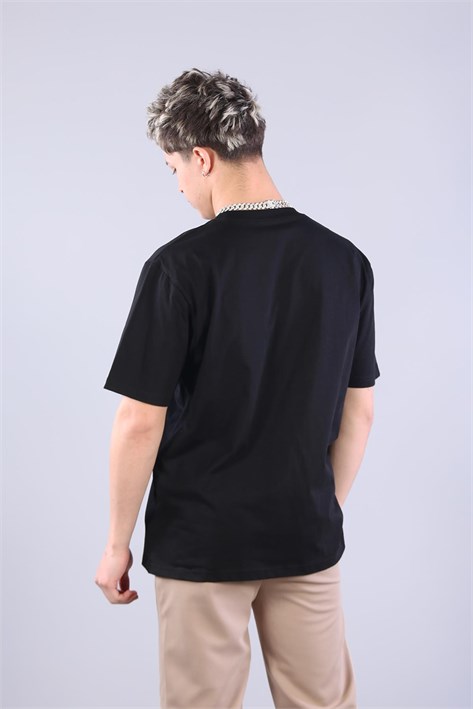 2271 Baskı 4 O yaka 24*1 Süprem Oversize T-shirt