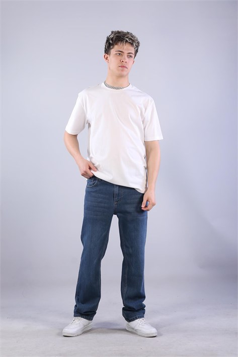2271 Baskı 5 O yaka 24*1 Süprem Oversize T-shirt