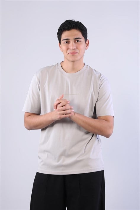 2271 Baskı 5 O yaka 24*1 Süprem Oversize T-shirt