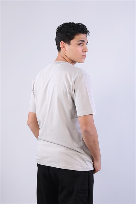 2271 Baskı 5 O yaka 24*1 Süprem Oversize T-shirt